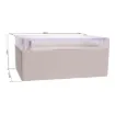 Supplied with neoprene lid sealing gasket. With the seal installed, these enclosures meet IP65 dust and hose proof standard. Supplied with a transparent lid (available with a solid grey lid, see H0304). PCB mounting points are moulded into the enclosure b