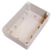 Supplied with neoprene lid sealing gasket. With the seal installed, these enclosures meet IP65 dust and hose proof standard. Supplied with a transparent lid (available with a solid grey lid, see H0304). PCB mounting points are moulded into the enclosure b