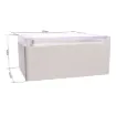 Supplied with neoprene lid sealing gasket. With the seal installed, these enclosures meet IP65 dust and hose proof standard. Supplied with a transparent lid (available with a solid grey lid, see H0307). PCB mounting points are moulded into the enclosure b