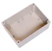 Supplied with neoprene lid sealing gasket. With the seal installed, these enclosures meet IP65 dust and hose proof standard. Supplied with a transparent lid (available with a solid grey lid, see H0307). PCB mounting points are moulded into the enclosure b