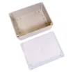 Supplied with neoprene lid sealing gasket. With the seal installed, these enclosures meet IP65 dust and hose proof standard. Supplied with a transparent lid (available with a solid grey lid, see H0308). PCB mounting points are moulded into the enclosure b