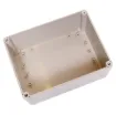 Supplied with neoprene lid sealing gasket. With the seal installed, these enclosures meet IP65 dust and hose proof standard. Supplied with a transparent lid (available with a solid grey lid, see H0308). PCB mounting points are moulded into the enclosure b