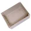 Supplied with neoprene lid sealing gasket. With the seal installed, these enclosures meet IP65 dust and hose proof standard. Supplied with a transparent lid (available with a solid grey lid, see H 0310). PCB mounting points are moulded into the enclosure