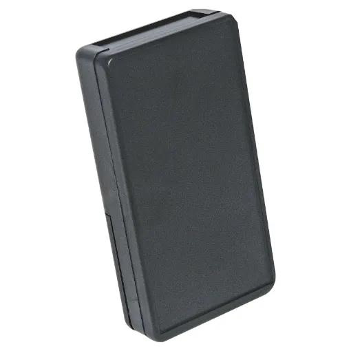 ABS project box ideal for DMM adaptors, test gear, remote controls etc. Features battery compartment with screw on cover and PCB mounting points.