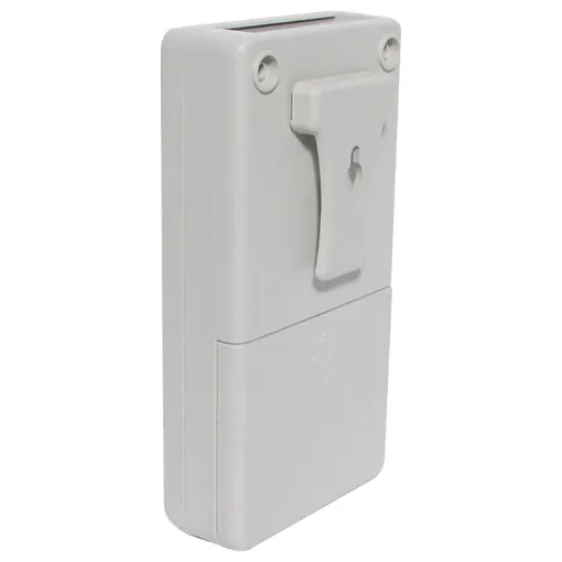 Handy grey plastic belt clip. Suits black cases H0342, H0345. Can be used for the grey cases H0343 and H0346.