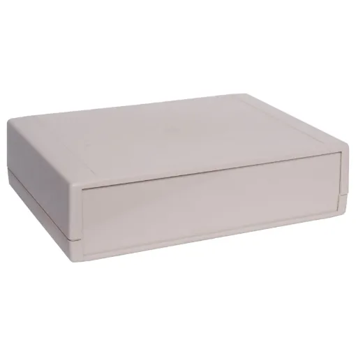 Removable front & rear panels. Includes 4 PCB mounting posts on both lid & base.