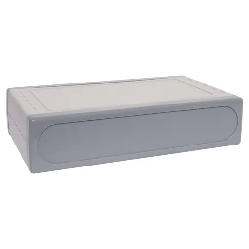 A stylish range of 4 piece snap together, low profile, instrument cases. Each case has four faces which may be customised with screen printing or lexan. Internal PCB mounting posts are provided. Suitable for both handheld or desktop use. UL 94-HB

130W
