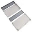 A stylish range of 4 piece snap together, low profile, instrument cases. Each case has four faces which may be customised with screen printing or lexan. Internal PCB mounting posts are provided. Suitable for both handheld or desktop use. UL 94-HB

130W