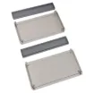 A stylish range of 4 piece snap together, low profile, instrument cases.