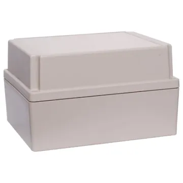 Supplied with neoprene lid sealing gasket and stainless steel fixing screws. With the seal installed, this enclosure meets IP65 dust and hose proof standard. Numerous PCB mounting points are moulded into the enclosure base. Lid incorporates a recess for a