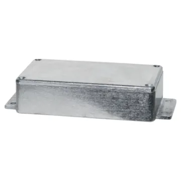 Industrial grade heavy duty die cast boxes with flanged base for easy mounting & access. Sealing gasket included achieving IP66 rating making them ideal for mining, industrial, agricultural and marine use. 7 sizes to choose from. Countersunk lid holes. Di