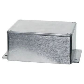 Industrial grade heavy duty die cast boxes with flanged base for easy mounting & access. Sealing gasket included achieving IP66 rating making them ideal for mining, industrial, agricultural and marine use. 7 sizes to choose from. Countersunk lid holes. Di