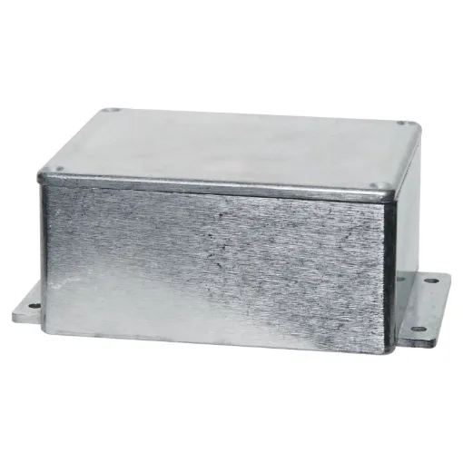 Industrial grade heavy duty die cast boxes with flanged base for easy mounting & access. Sealing gasket included achieving IP66 rating making them ideal for mining, industrial, agricultural and marine use. 7 sizes to choose from. Countersunk lid holes. Di