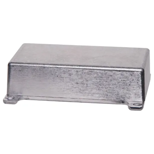 Internal dimensions: 107 x 56 x 26mm.
Heavy duty die cast boxes with flanged lid for easy mounting. They offer a high degree of RFI shielding and are suitable for industrial or automotive use. Available in 6 different sizes for a multitude of applications. All flange and lid holes are countersunk.