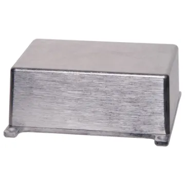 Internal dimensions: 105.2 x 77.7 x 40.5mm.
Heavy duty die cast boxes with flanged lid for easy mounting. They offer a high degree of RFI shielding and are suitable for industrial or automotive use. Available in 6 different sizes for a multitude of applications. All flange and lid holes are countersunk.