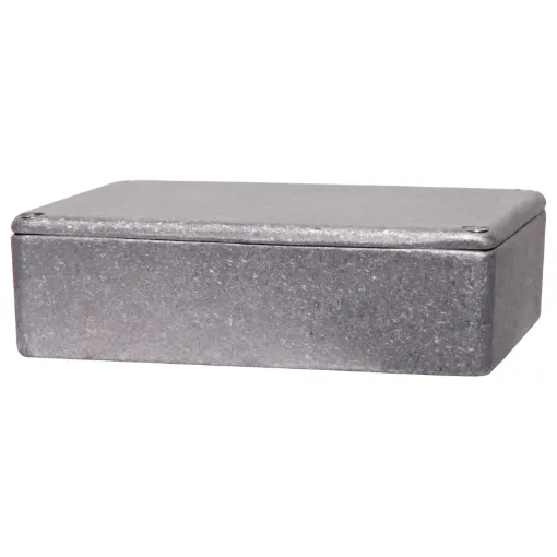 These sturdy boxes offer a high degree of RFI shielding. All models have inbuilt slots for accepting PCB's. Incorporates internal raised lip for the lid to seal against.