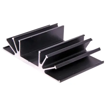Black Anodised. Centre channel is wide enough to accept TO-3 devices.All 105W x 26H mm.