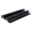 Black Anodised. Centre channel is wide enough to accept TO-3 devices.All 105W x 26H mm.