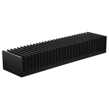 Includes machined mounting surfaces for semiconductors. H 0535, H 0538 and H 0542 have 35mm wide by 6mm flange for semis or PCB's. H 0545 has a machined flat rear surface only. Fins are matt black.H 0535, H 0538, H 0542 45D x 75H mm.(not including flang