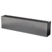 Includes machined mounting surfaces for semiconductors. H 0535, H 0538 and H 0542 have 35mm wide by 6mm flange for semis or PCB's. H 0545 has a machined flat rear surface only. Fins are matt black.H 0535, H 0538, H 0542 45D x 75H mm.(not including flang