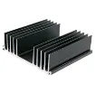 This heatsink has tongue and grooved ends enabling 'ganging' of heatsinks together.All 110W x 33H mm