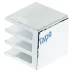 Adhesive backed. Ideal for providing additional cooling to PLCC chips. 
10 x 10 x 10mm.