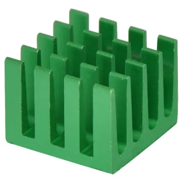Adhesive backed. Ideal for providing additional cooling to PLCC chips. 
14 x 14 x 11mm