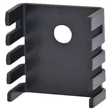 To suit TO-126 or TO-220 flat pack semis.Thermal resistance: 	28C/W.Dimensions:	19W x 19L x 9.5H