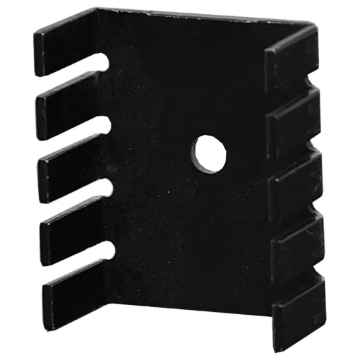 To suit TO-126 or TO-220 flat pack semis.Thermal resistance:	19C/W.Dimensions:	25W x 30H x 13D