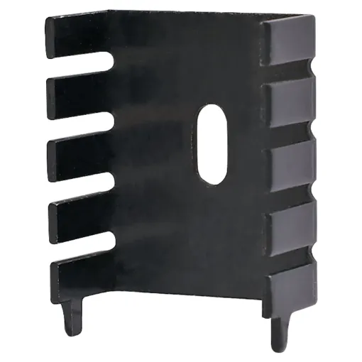 Use with TO-220 package transistors. Features base tabs for PCB location. Thermal resistance:	19C/W.Dimensions:	25W x 30H x 13D