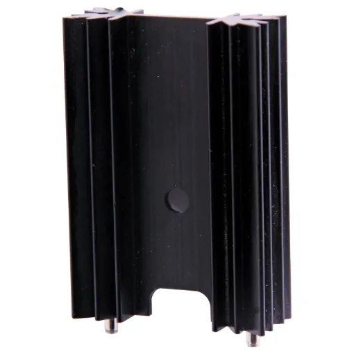 Suitable for flat pack semis up to TO-3P size. Vertical mount. Includes  2 PCB pins.