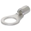 Uninsulated ring type crimp terminals. Cable entry 0.5-1.5mm2. (22-16AWG).