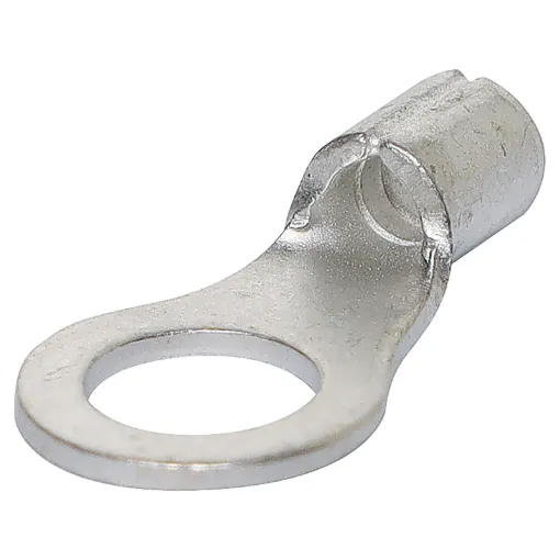 Uninsulated ring type crimp terminals. Cable entry 1.5-2.5mm2. (16-14AWG). Pack Size: 100pcs.
