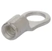 Uninsulated ring type crimp terminals. Cable entry 2.5-4mm2. (14-12AWG). Pack Size: 100pcs.