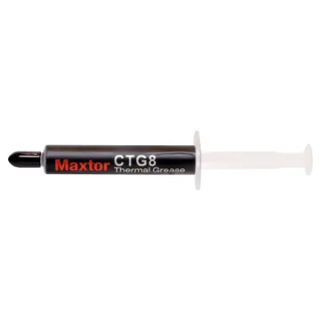 High quality heat transfer thermal paste compound. Used to thermally connect a device to a heatsink to aid heat transfer.

2g Syringe