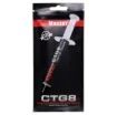 High quality heat transfer thermal paste compound. Used to thermally connect a device to a heatsink to aid heat transfer.

2g Syringe