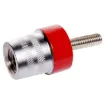 A pair of M6 SAE battery posts marked as positive and negative. Suitable for batteries fitted with an M6 recessed bolt terminal. Manufactured using high quality materials for a reliable connection. 