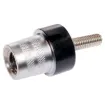 A pair of M6 SAE battery posts marked as positive and negative. Suitable for batteries fitted with an M6 recessed bolt terminal. Manufactured using high quality materials for a reliable connection. 