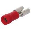 Spade type with double crimp	

Wire: 1.5 - 2.5mm&Oslash 
Stud: 6.3mm 
Max. voltage: 300V