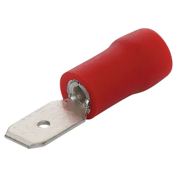 Spade type with double crimp. Pack of 10.
