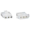 Supplied with crimp pins. Pins crimp (or solder) onto cable and then snap into place inside the connector. Both the plug and socket are inline type, though can also be chassis mounted.
Rated at up to 300V AC/DC, these compact connectors will withstand1,5