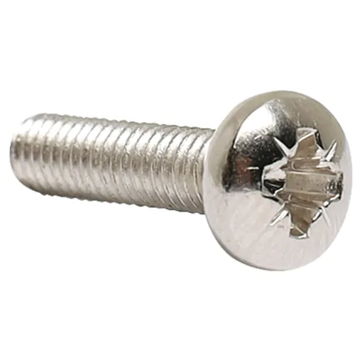 All nickel plated except shakeproof washers which are zinc plated.
Screw Pozi Dve Head M4 x 16
Pack Qty: 1000