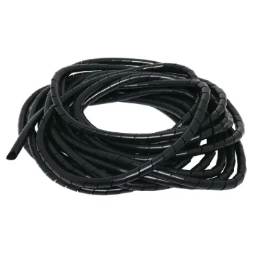 Spirals around cables to keep looms neat and tidy. Available in three sizes. 10m rolls.