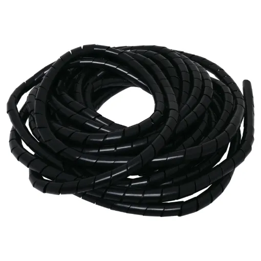 Spirals around cables to keep looms neat and tidy. Available in three sizes. 10m rolls.