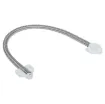 A flexible steel wiring loop for connection of sensors to doors. Includes mounting tabs at each end. 6mm cable entry.