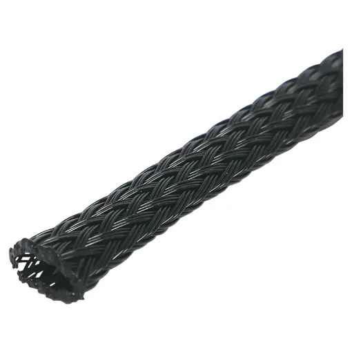 6mm expandable braided cable sheathing with a cylindrical self closing design. 10m length.