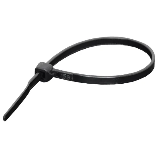 Quick and easy way to tidy up all your loose cables. Super strong and simple to use. Cable ties resistant to cracking or deterioration under exposure to UV light. ie sunlight. Black only. Pack of 1000.