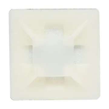 Constructed of nylon 66, 94V-2 and backed with high quality self-adhesive tape. Super strength. Screw mounting holes provided for heavy duty support. 21mm x 21mm