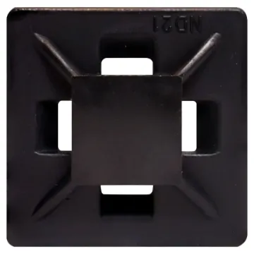 Constructed of nylon 66, 94V-2 and backed with high quality self-adhesive tape. Super strength. 21mm x 21mm