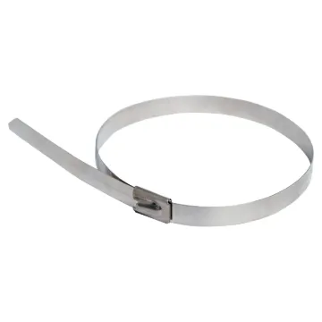 Commonly used steel ties for securing conduits, pipes, signs etc. Ball locking mechanism type - non-removable. 4.6mm tensile strength 61kg.